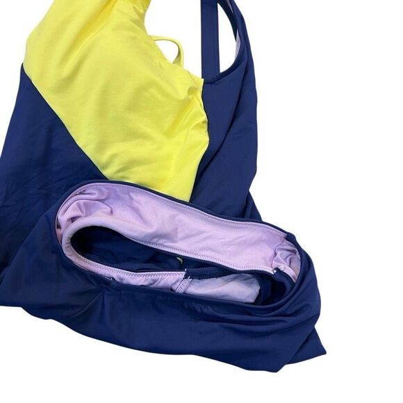 Anthropologie Seafolly In The Loop One Piece Blue Opal Swimsuit Size 4 - Picture 4 of 7